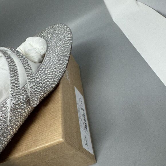 CHRISTIAN LOUBOUTIN MISS JANE STRASS CRYSTAL Flat Shoe Size EU 38.5/8.5 - Picture 10 of 16